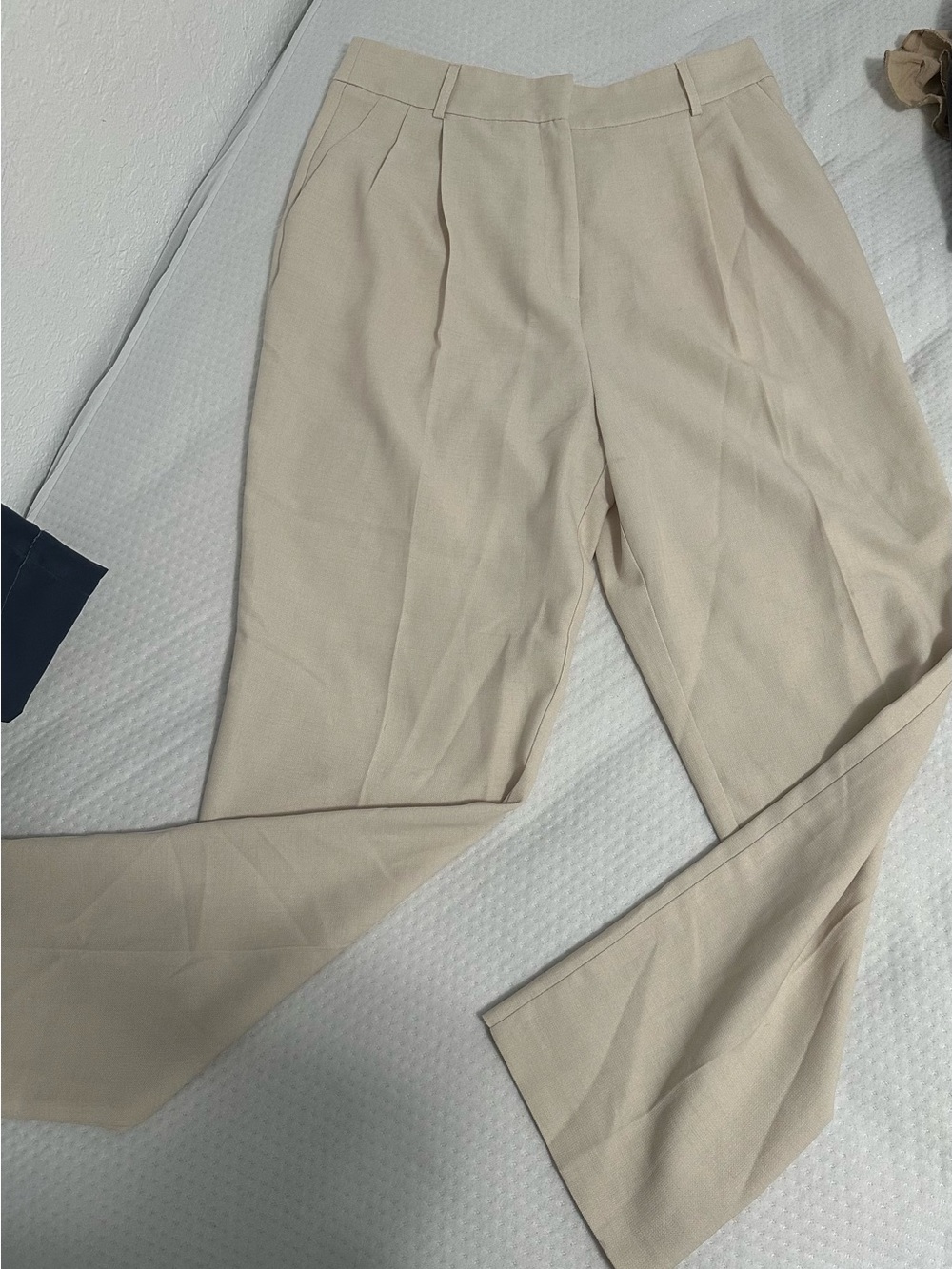 ASOS women’s Cream Pleated Dress Trousers